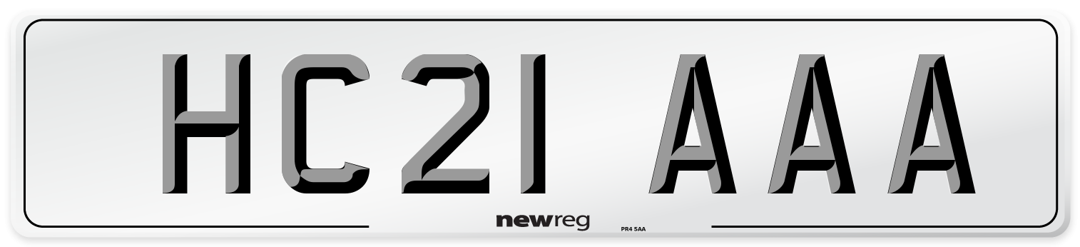 HC21 AAA Number Plate from New Reg